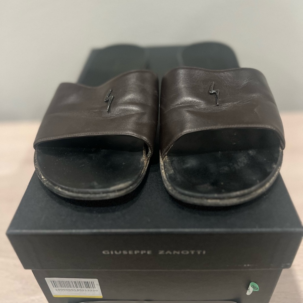 Giuseppe Zanotti Brown Slides for Men